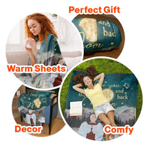 Love You Past The Moon - Personalized Blanket