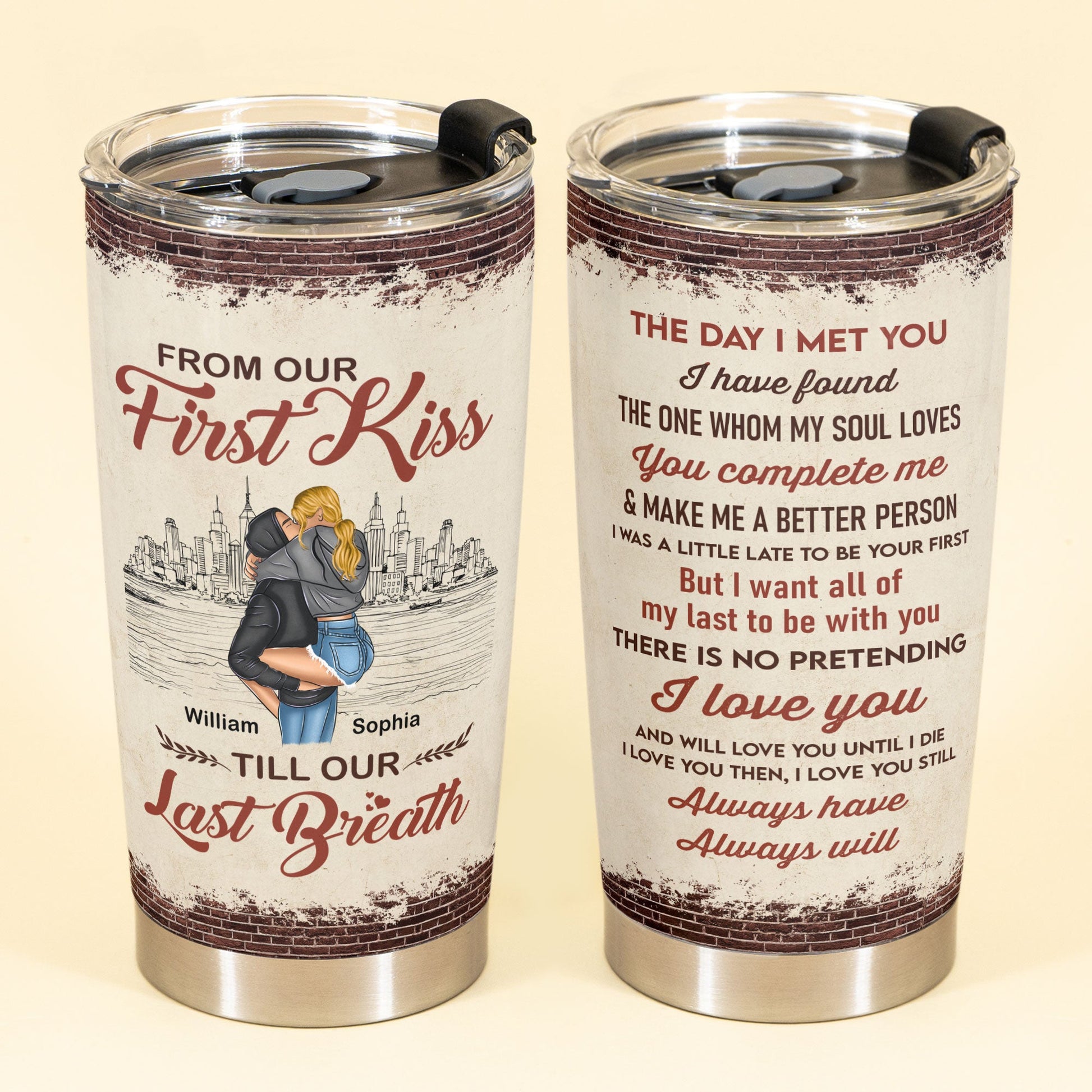 I Love You The Most - Personalized Photo Tumbler 20oz with Handle – Macorner