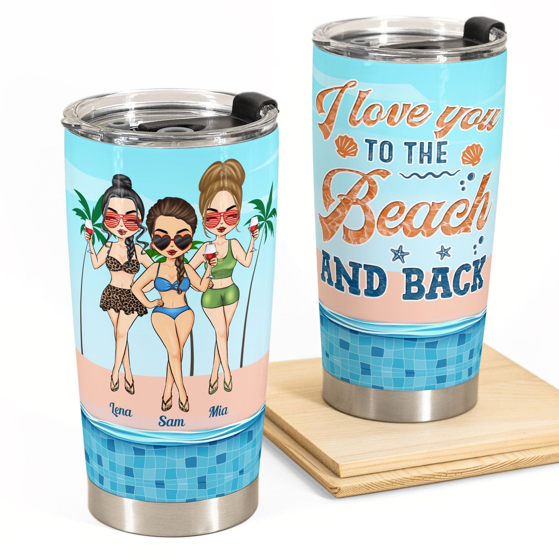Girls Trip Water Bottle Personalized Beach Bottle Beach Tumbler Girls  Weekend Gifts Girls Trip Weekend Gifts Beach Bachelorette 