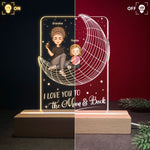 Love You To The Moon And Back - Personalized LED Light
