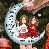 Love You To The Moon And Back - Personalized Acrylic Ornament