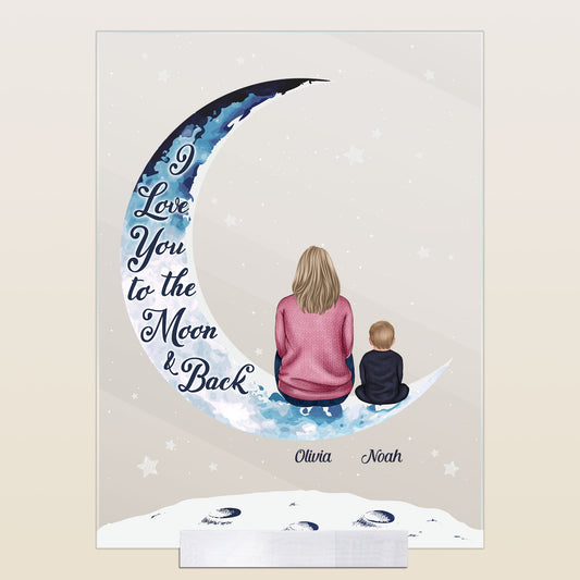 Love You To The Moon And Back - Personalized Acrylic Plaque