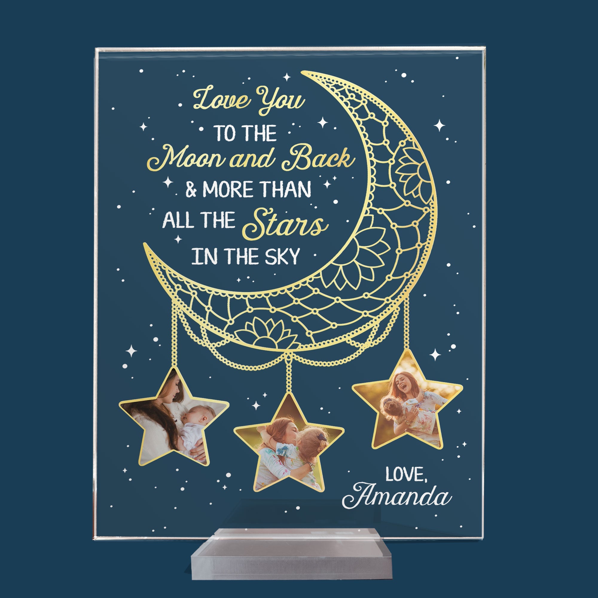 Artery8 Grußkarte „Magical Full Moon Stars“ – Blanko Innen, 17,5x12,5 Cm, Mit Umschlag