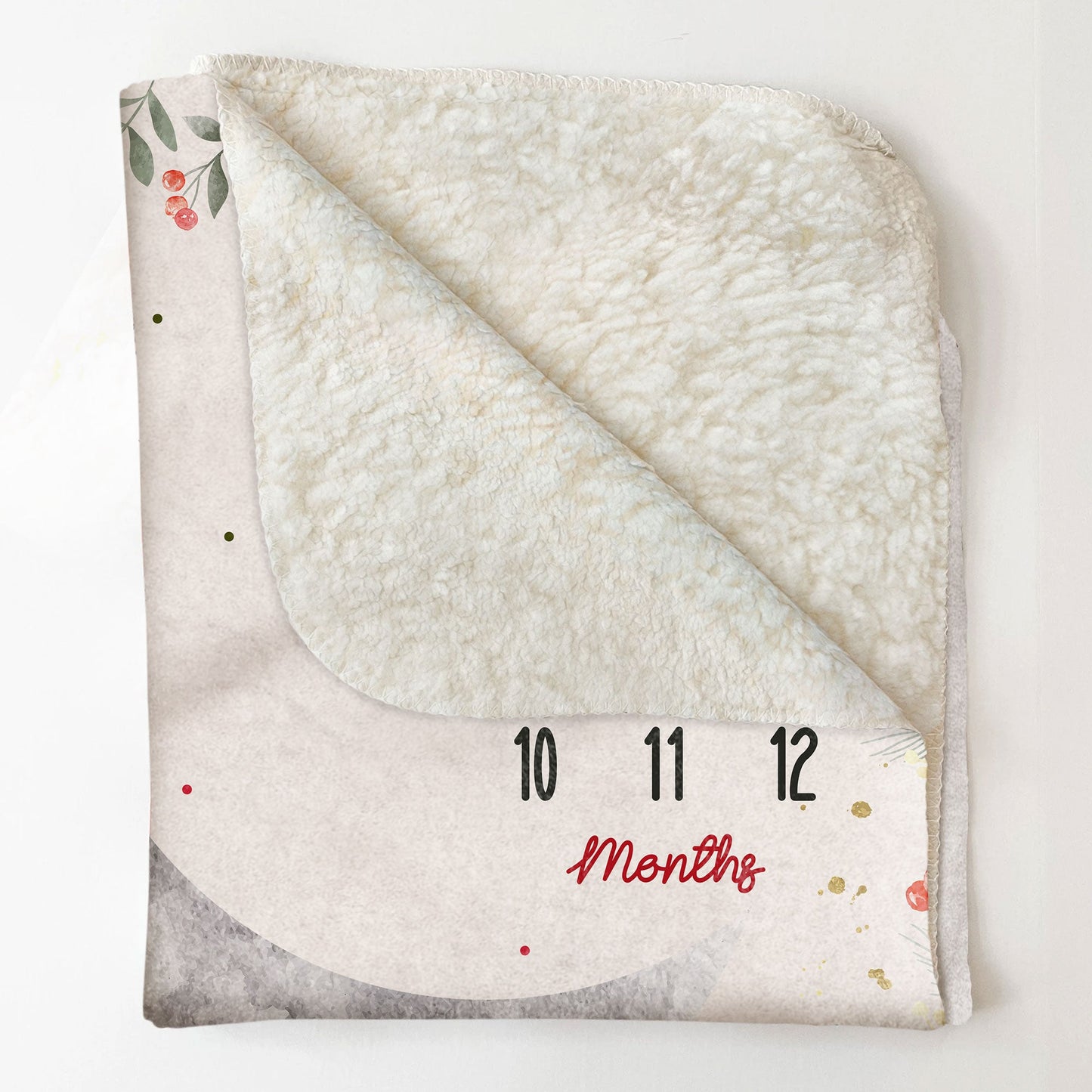 Love You To The Moon And Back Christmas Pattern - Personalized Baby Blanket