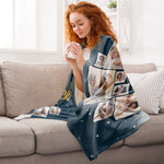 Love You To The Moon And Back - Personalized Photo Blanket
