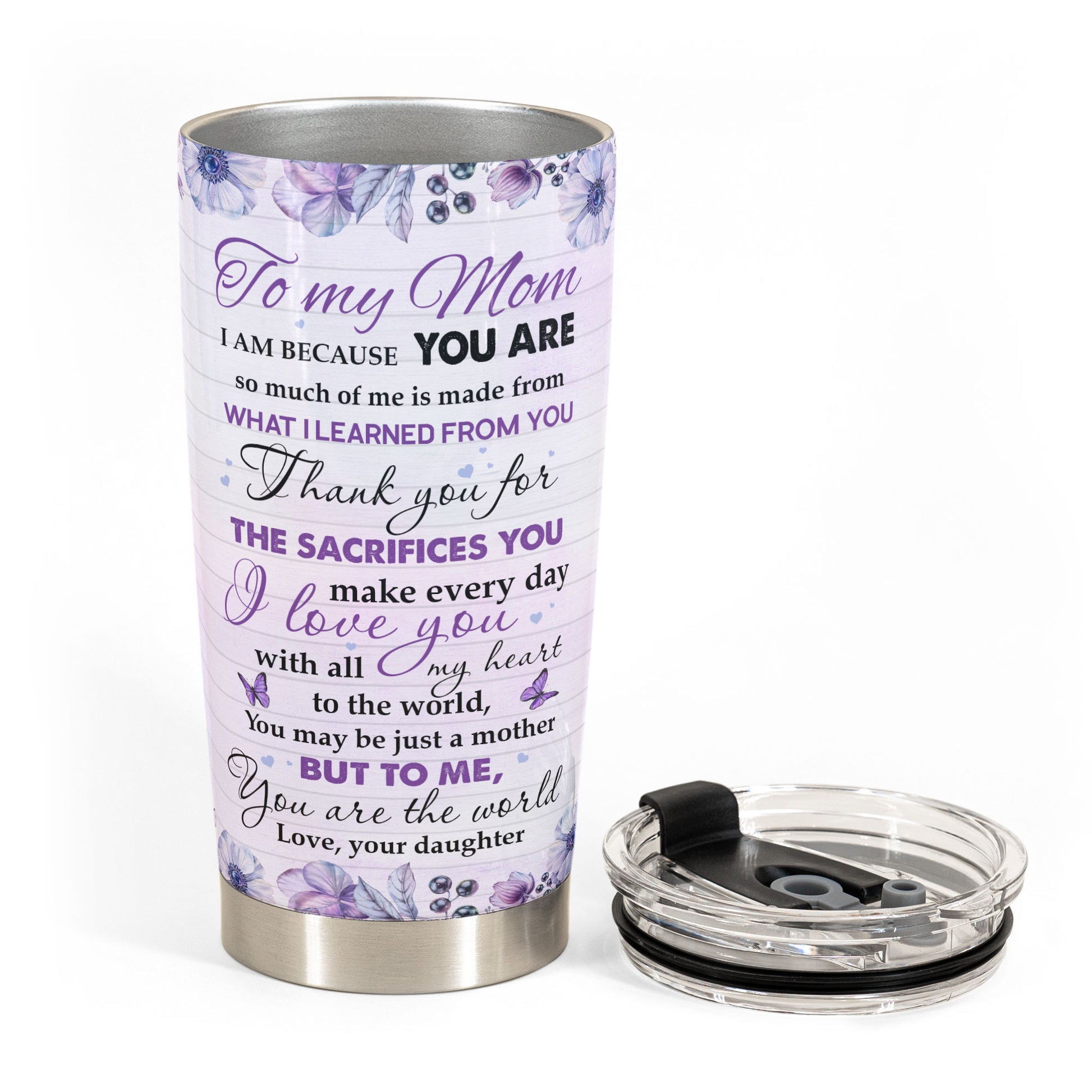 Personalized To My Son Tumbler From Mom Mother Stainless Steel Cup I Love  You With All My Heart Son Birthday Graduation Christmas Travel Mug 