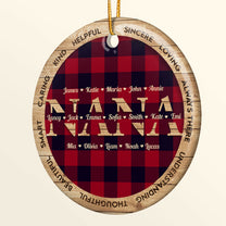 Love Grandma Mommy Auntie - Personalized Ceramic Ornament - Christmas Gift For Family