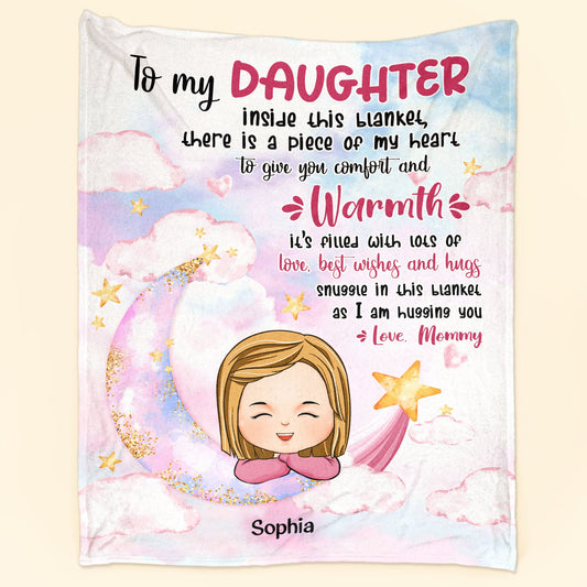 Love, Best Wishes And Hugs - Personalized Blanket