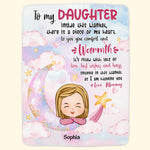 Love, Best Wishes And Hugs - Personalized Blanket