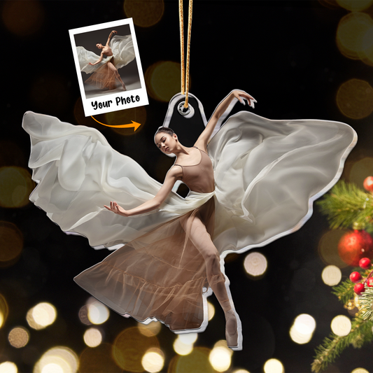 Lovely Little Ballerina Dancing Ballet - Personalized Acrylic Photo Ornament