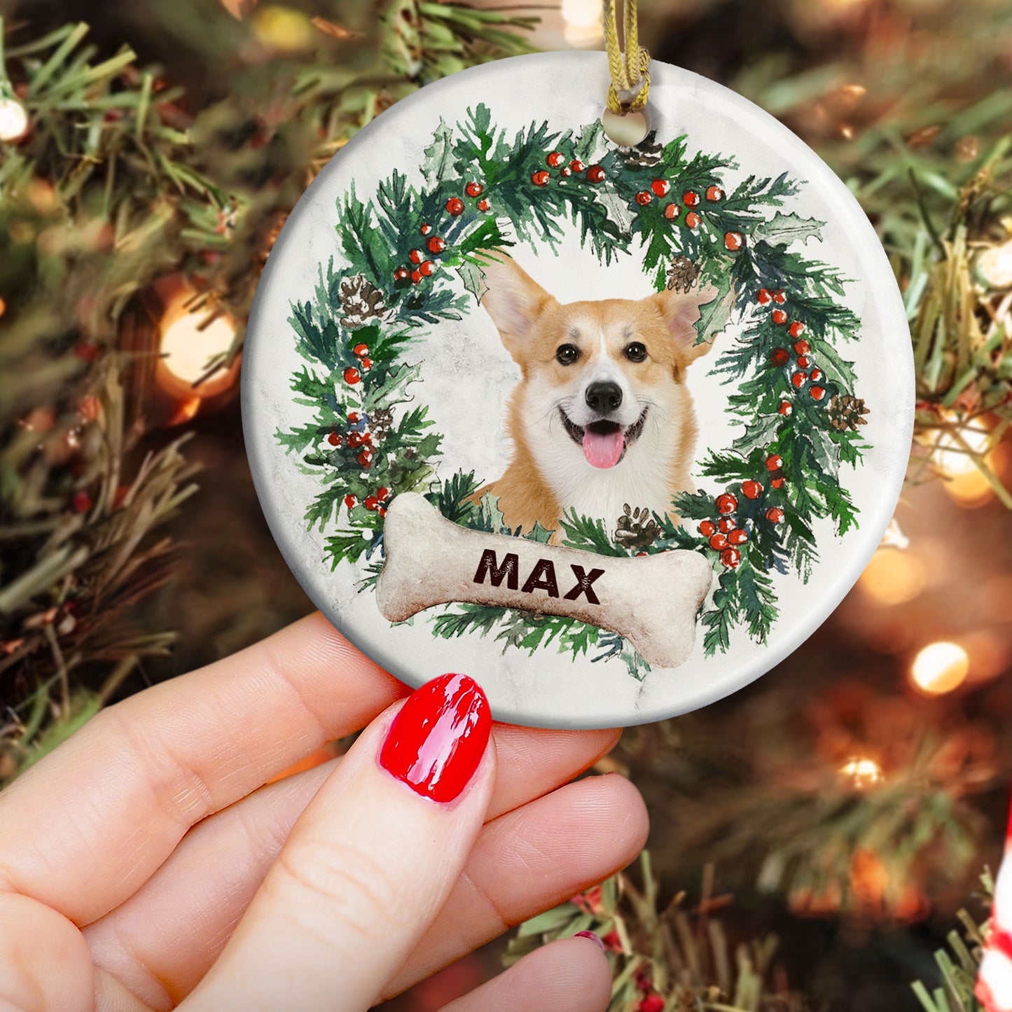 Lovely Pet - Personalized Ceramic Ornament - Christmas Gift For Dog Lovers, Cat Lovers