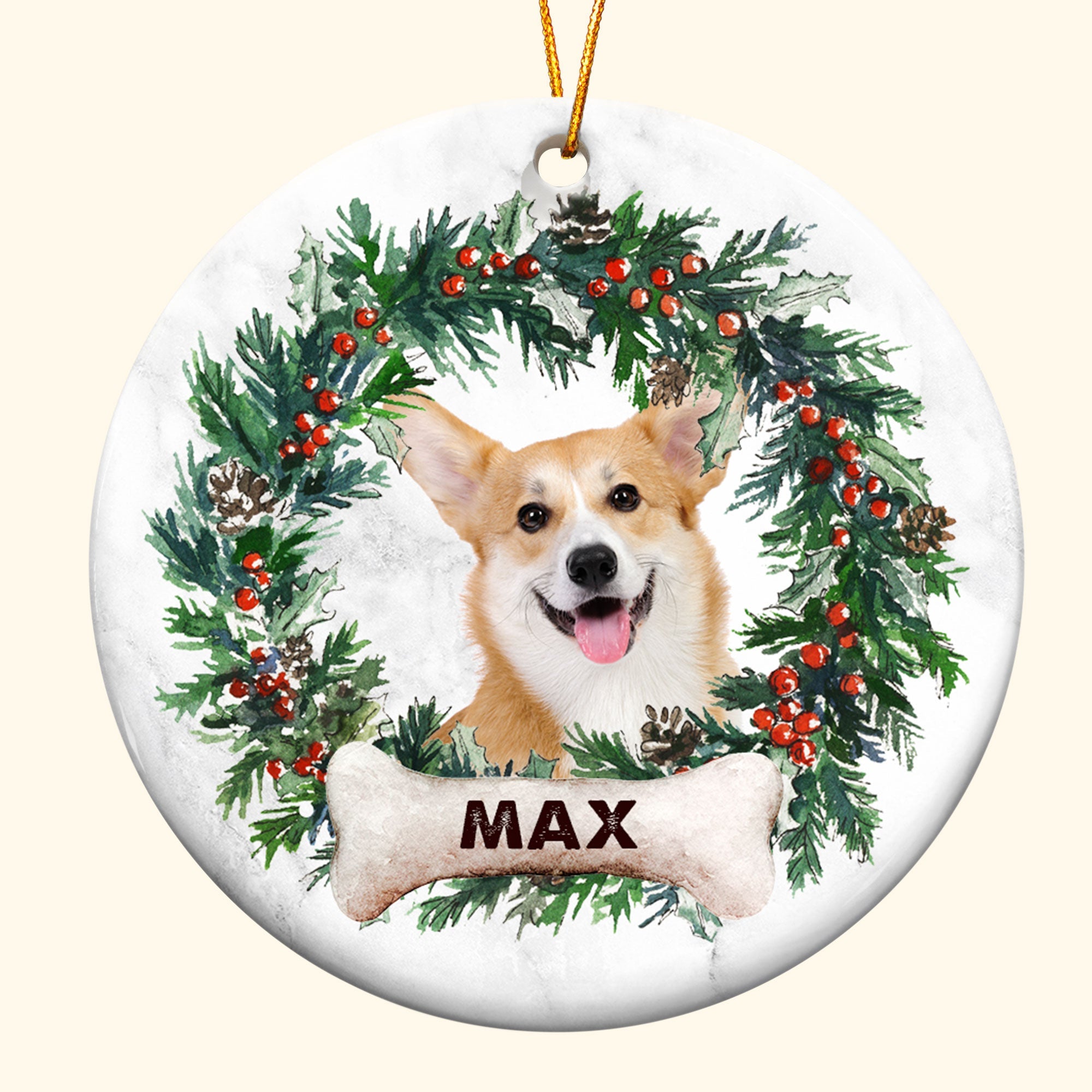 Lovely Pet - Personalized Ceramic Ornament - Christmas Gift For Dog Lovers, Cat Lovers