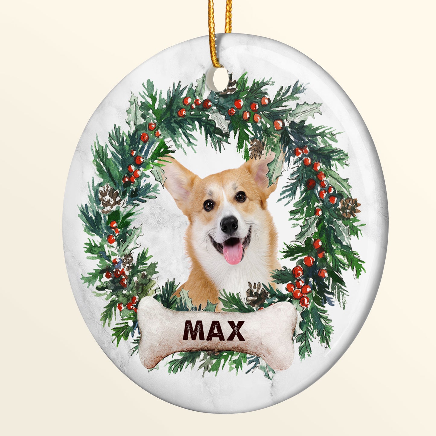 Lovely Pet - Personalized Ceramic Ornament - Christmas Gift For Dog Lovers, Cat Lovers
