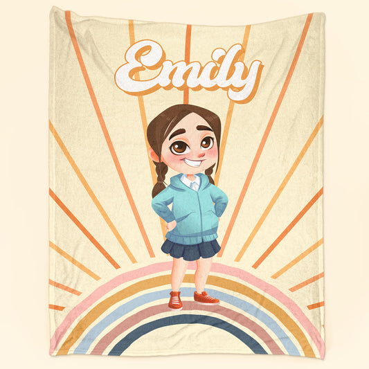 Lovely Rainbow - Personalized Blanket