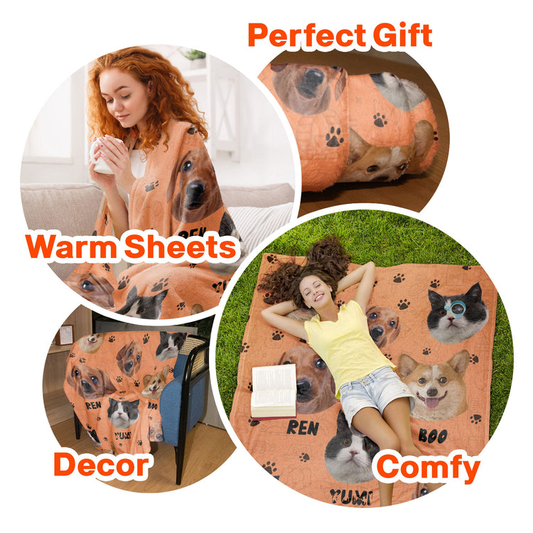 Lovely Upload Pet Image - Personalized Blanket - Birthday, Loving Gift For Cat & Dog Lover, Pet Owner, Pet Parents