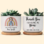 Lucky To Have A Teacher Like You - Personalized Ceramic Plant Pot With Tray