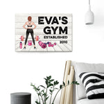 Gym Room Sign, Fitness Custom Poster/Canvas, Gift For Fitness Lovers-Macorner