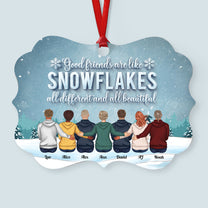 Macorner-We Are Snowflake - Personalized Aluminum Ornament - Christmas Gift For Family