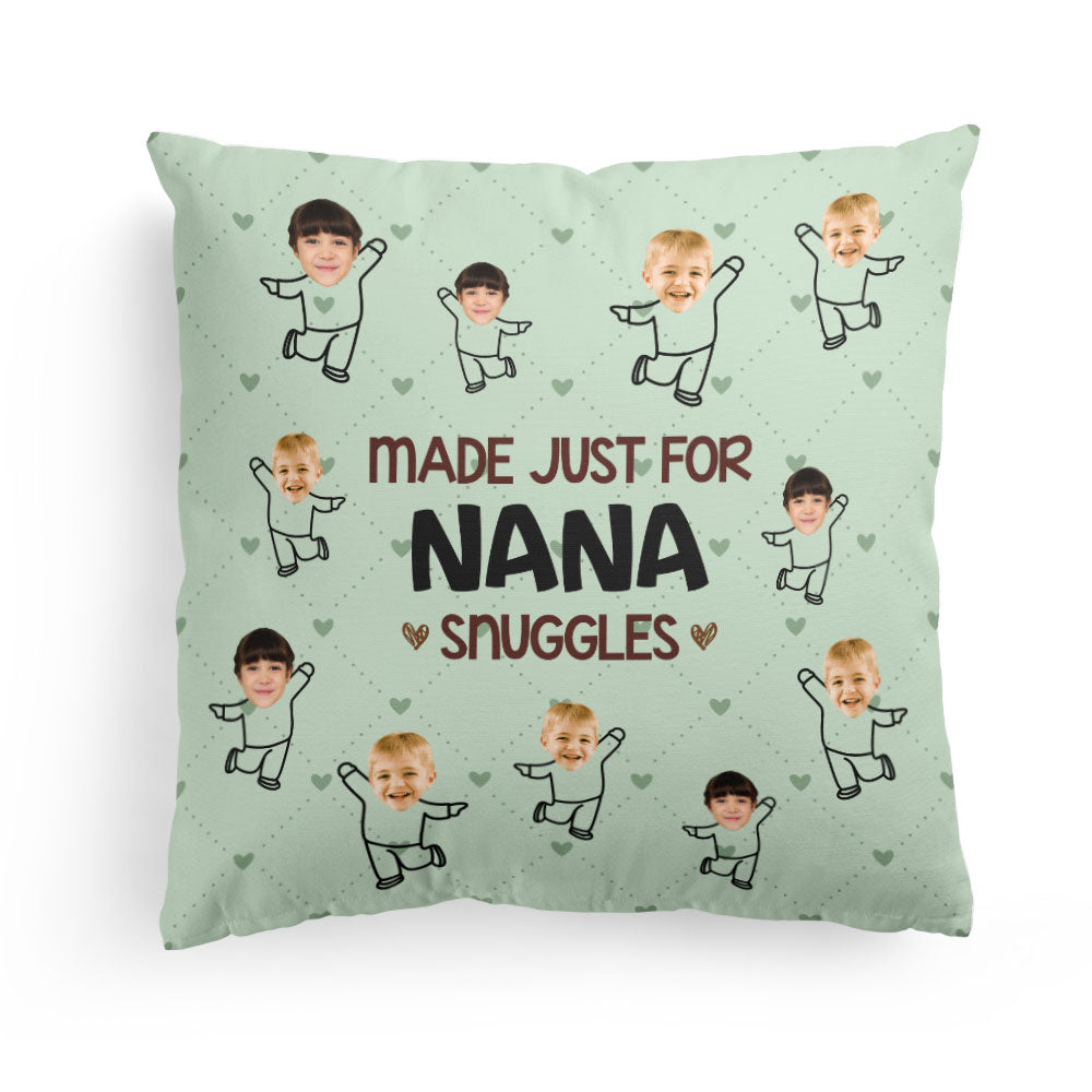 Made Just For Nana's Snuggles - Personalized Photo Pillow (Insert Included)