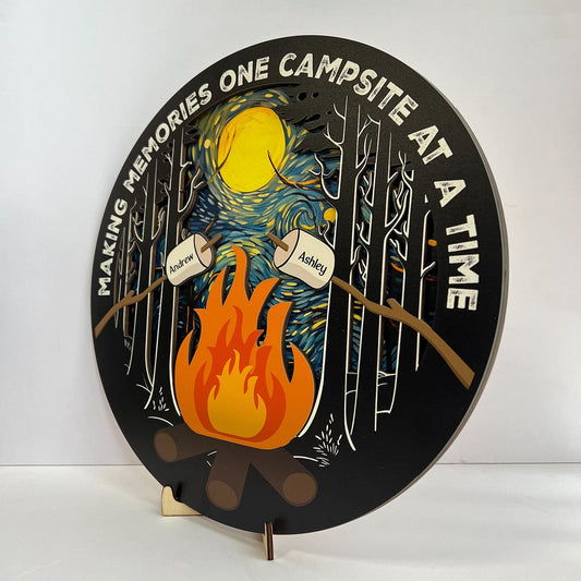 Targa in legno con scritta in inglese Campers Gonna Camp, cartello in legno da campeggio, divertente decorazione per camper, casa, tenda, camper, tavolo, scrivania, 12,7 x 12,7 cm
