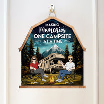 Making Memories One Campsite At A Time - Personalized Custom Shaped Wood Sign