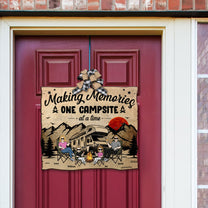 Making Memories One Campsite At A Time - Personalized Custom Shaped Wood Sign