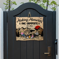 Making Memories One Campsite At A Time - Personalized Custom Shaped Wood Sign