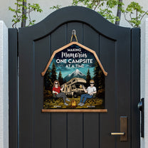 Making Memories One Campsite At A Time - Personalized Custom Shaped Wood Sign
