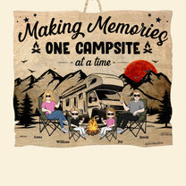 Making Memories One Campsite At A Time - Personalized Custom Shaped Wood Sign