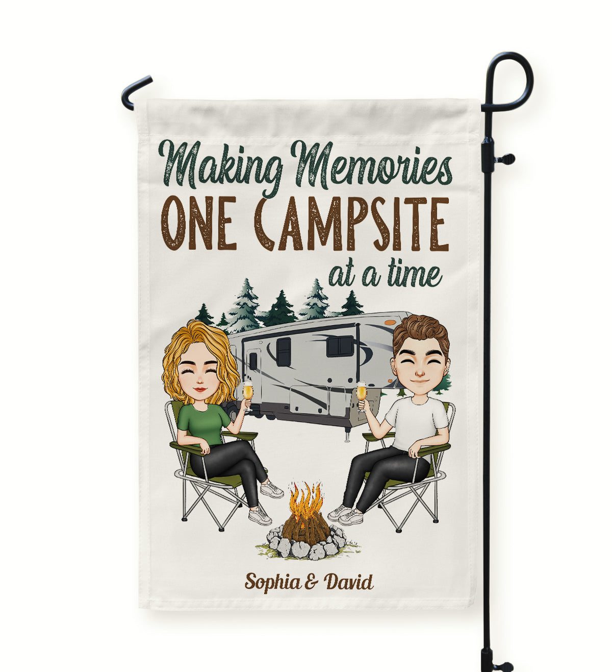 Making Memories One Campsite At A Time - Personalized Flag