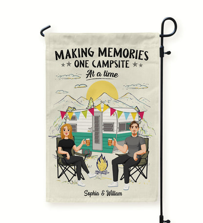 Making Memories One Campsite At A Time - Personalized Garden Flag