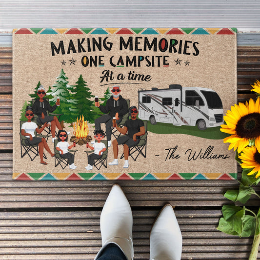 Making Memories One Campsite - Personalized Doormat