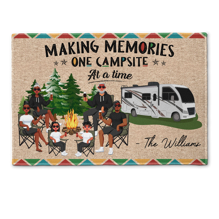 Making Memories One Campsite - Personalized Doormat