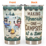 Making Memories One Campsite At A Time - Personalized Tumbler Cup - Birthday Gift For Camping Friends