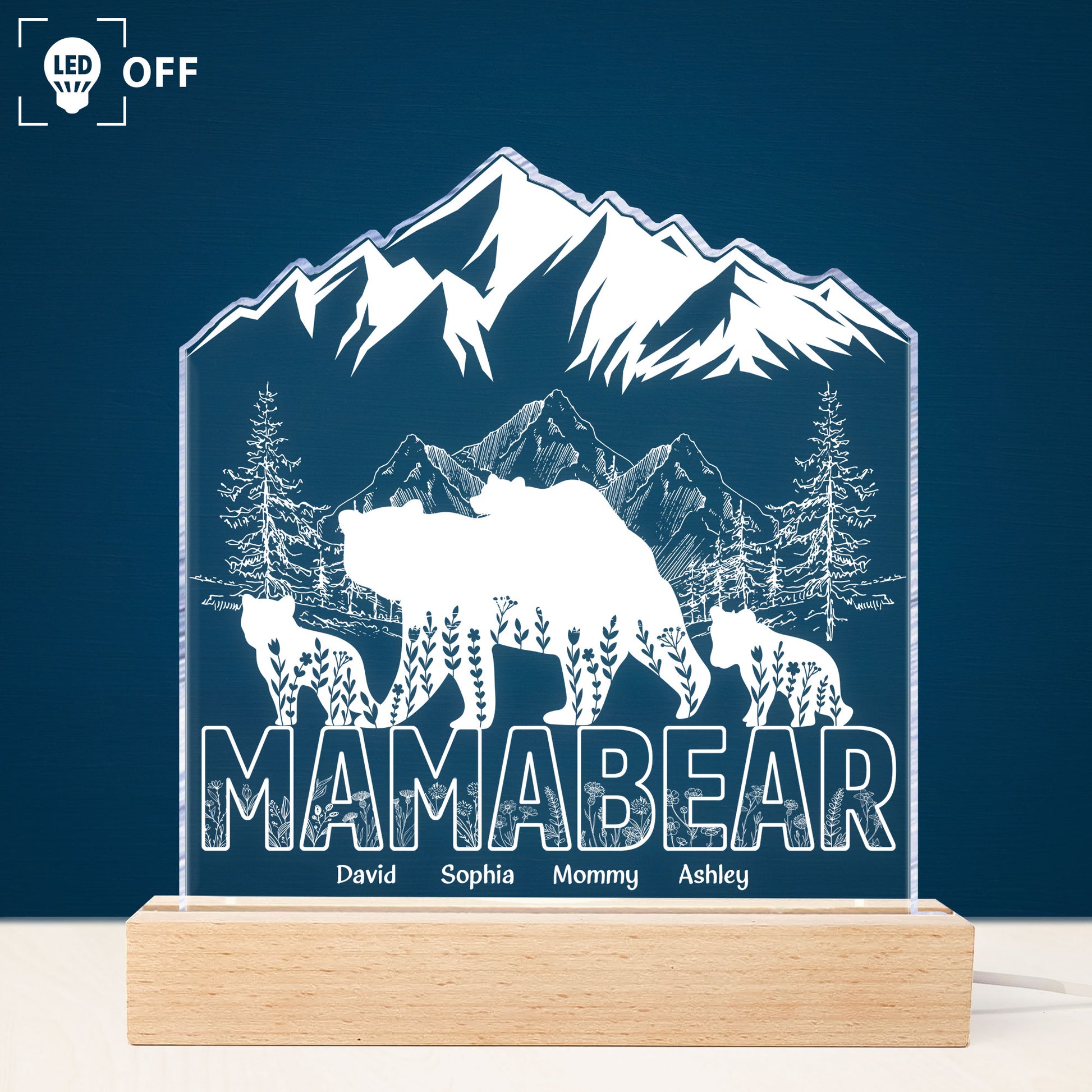 Night Light - Personalized Mama Bear With Kids Night Light, Mother's Day  Gift, Gift Idea for Mom