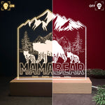 Mama Bear - Personalized LED Light - Mother's Day, Birthday Gift For Mom, Mother - From Daughter, Son