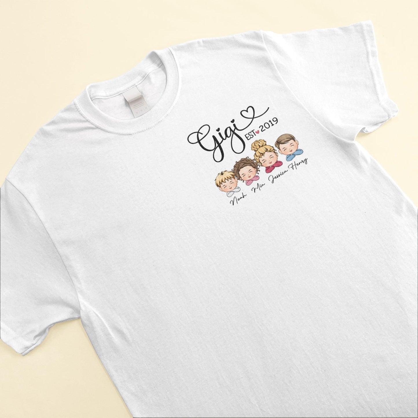 Grandma Gigi Mimi Nana Abuela EST Custom Title - Personalized Shirt