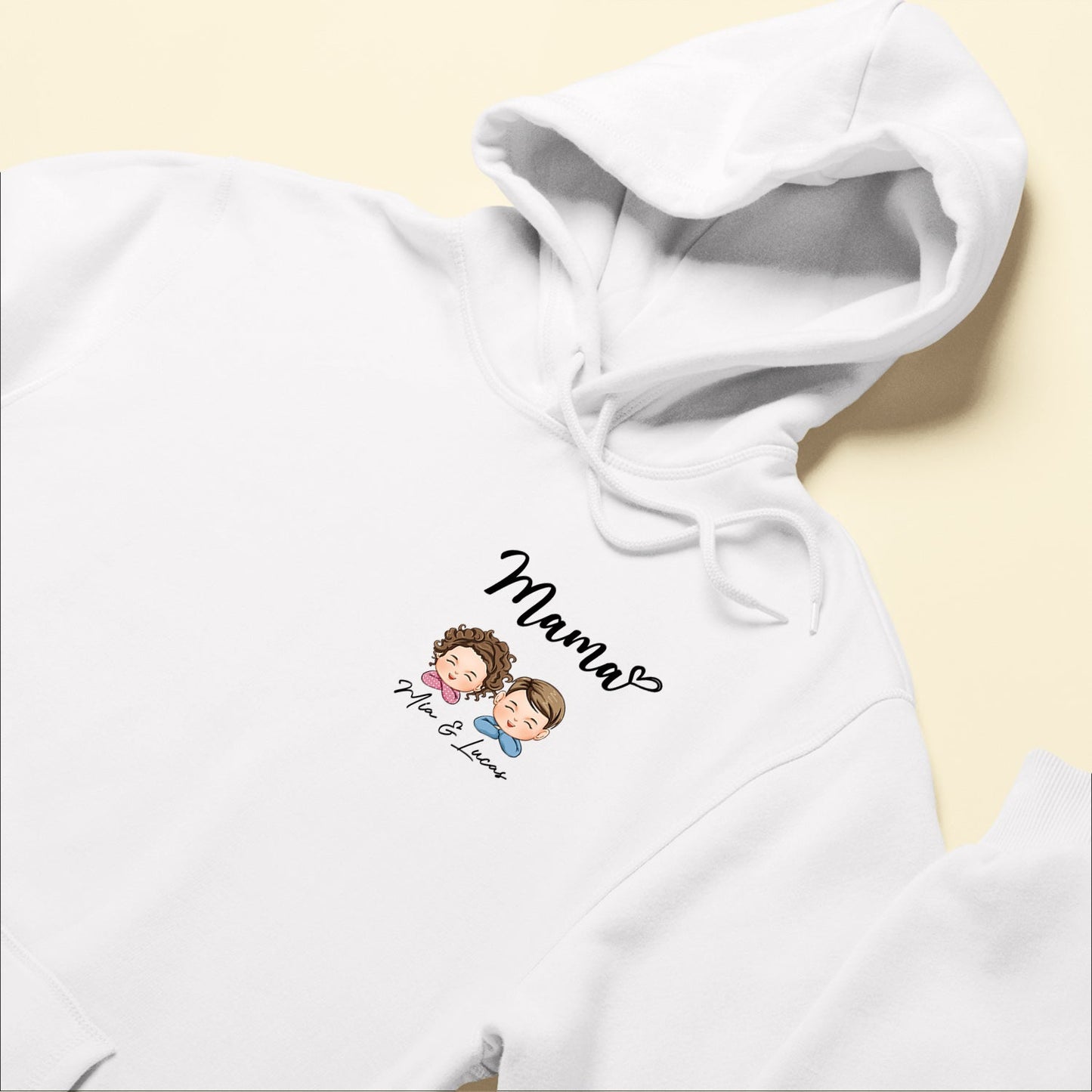 Mama Mom Mum With Kids Names - Personalized Shirt