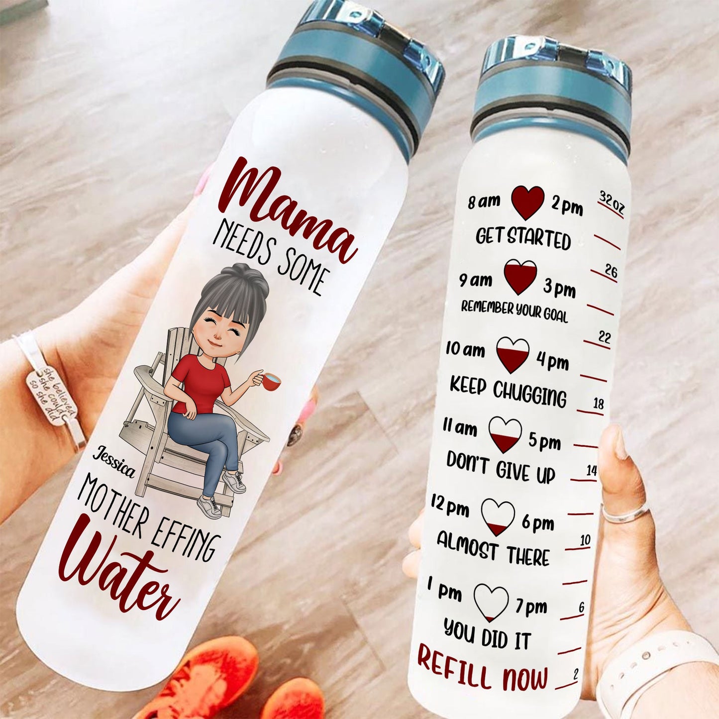 Mother's Day - Personalized Badass Woman Water Bottle - Straight Outta -  GoDuckee