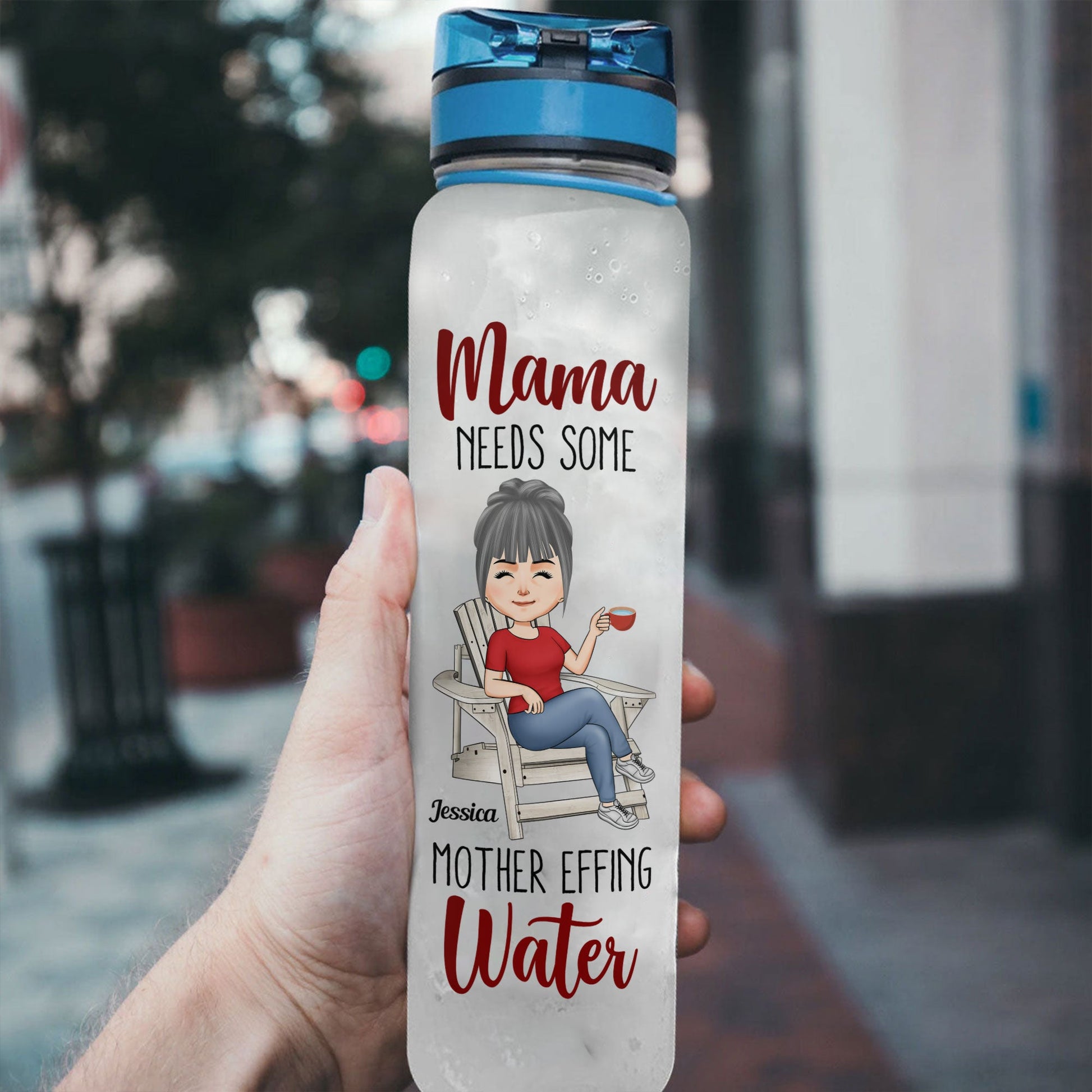 Mother's Day - Personalized Badass Woman Water Bottle - Straight Outta -  GoDuckee