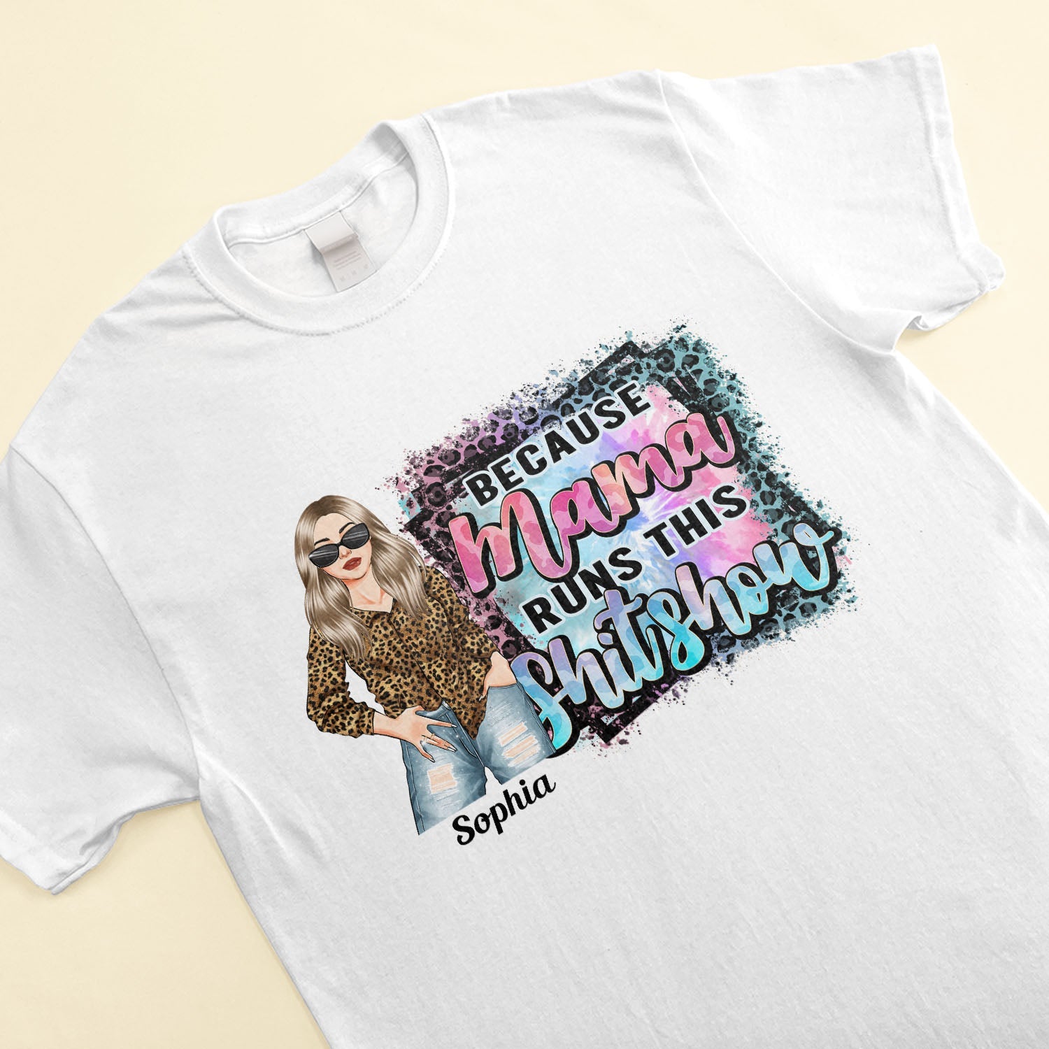 Mama Runs This Shitshow - Personalized Shirt  - Birthday, Mother's day Gift For Mom, Boss Mom, Mom Of Boys, Mom Of Girls