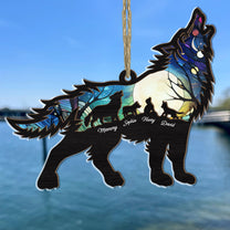 Mama Wolf - Personalized Suncatcher Ornament