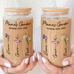 Mama's Garden - Personalized Clear Glass Can
