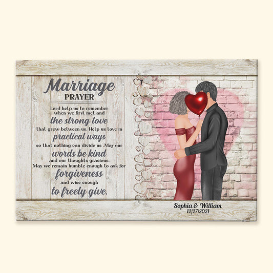 Marriage Prayer - Personalized Poster/Canvas - Anniversary, Valentine's Day Gift For Husband, Wife