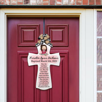 Baptism Gifts For Girls - May The Lord Bless You - Personalized Wood Sign