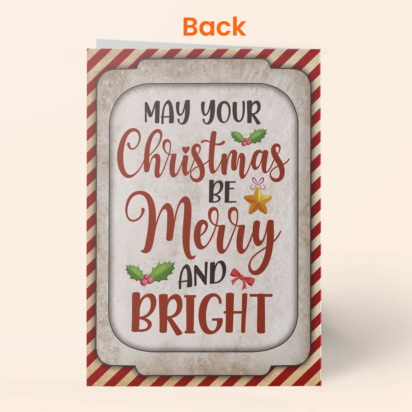May Your Christmas Be Merry And Bright - Personalized Folded Card - Christmas Gift For Family Members, Friends, Neighbors