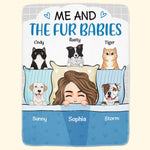 Me And The Fur Babies - Cartoon Version - Personalized Blanket