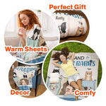 Me And The Fur Babies - Cartoon Version - Personalized Blanket