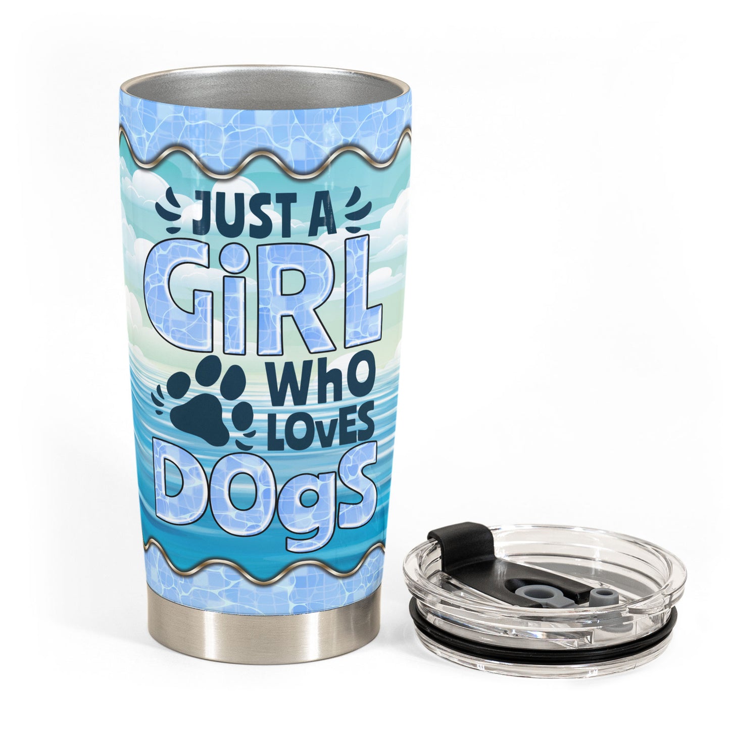 Me & The Dogs - Personalized Tumbler Cup - Birthday Gift For Her, Friends, Sister, Dog Mama, Mom, Dog Lover