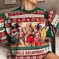 Mele Kalikimaka - Personalized Photo Ugly Sweater